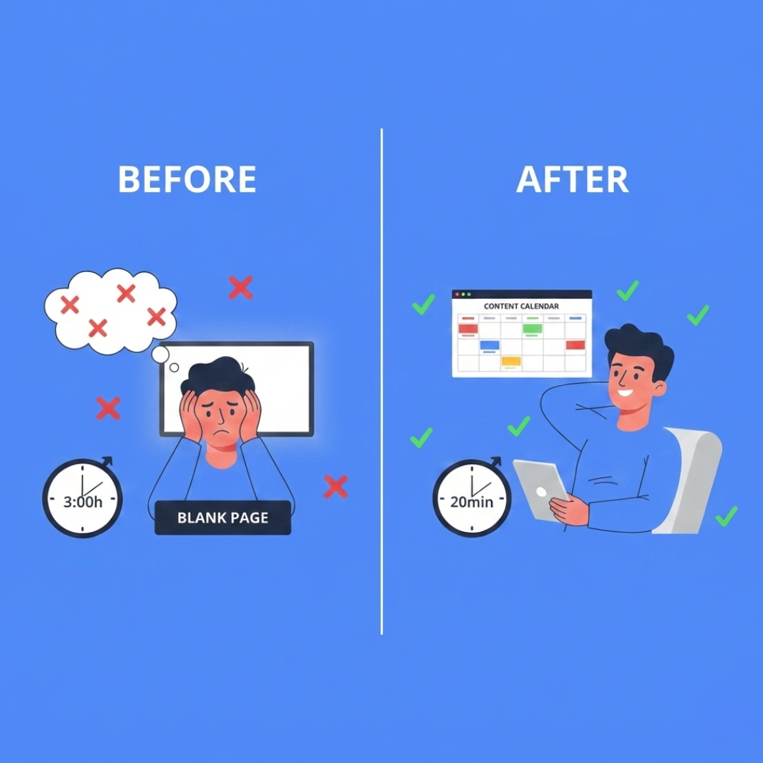Before vs After - Content Creation Time Comparison